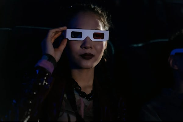 A person wearing 3D glasses at Twenty Fair Apartments, New Haven, 06511